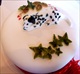 Dalmatian made of icing for a Christmas Cake