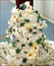 Wedding Cake with Orchids and Hummingbirds made from icing
